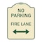 Signmission No Parking Fire Lane W/ Bidirectional Arrow Heavy-Gauge Aluminum Sign, 24" x 18", TG-1824-23738 A-DES-TG-1824-23738 - alternate 1